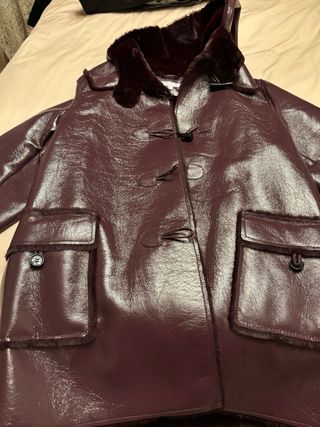 Impermeable granate forrado Talla L