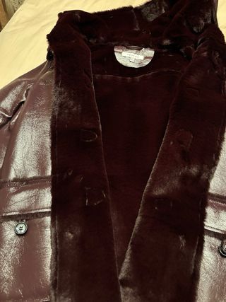 Impermeable granate forrado Talla L