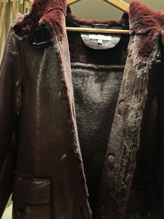 Impermeable granate forrado Talla L