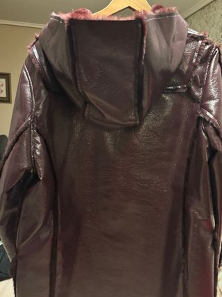 Impermeable granate forrado Talla L