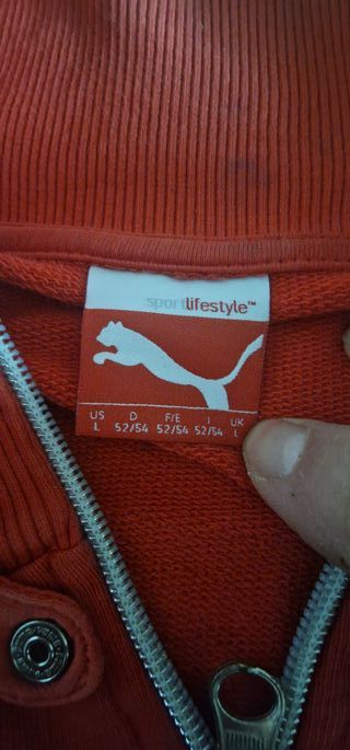 Sudadera Ducati Puma Roja Media Cremallera