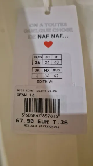 Chaqueta ceremonia Naf Naf blanca