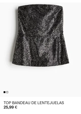 Conjunto lentejuelas negro y plata