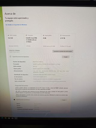 PC Gaming i7 8700k GTX 1080 MSI