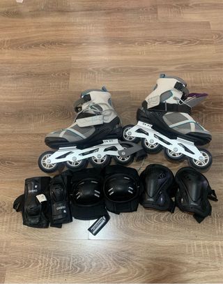 Patines Oxelo Talla 38 + Protecciones
