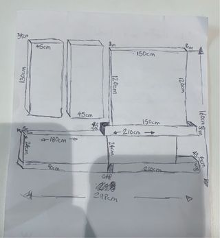 Mobile da pranzo con vetrine