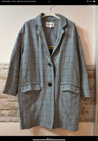 BIMBA Y LOLA Chaqueta Cuadros Verde Talla M