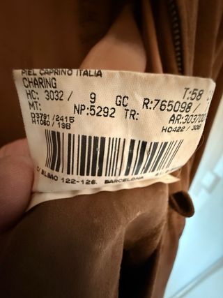 Chaqueta Burberrys vintage piel caprino.