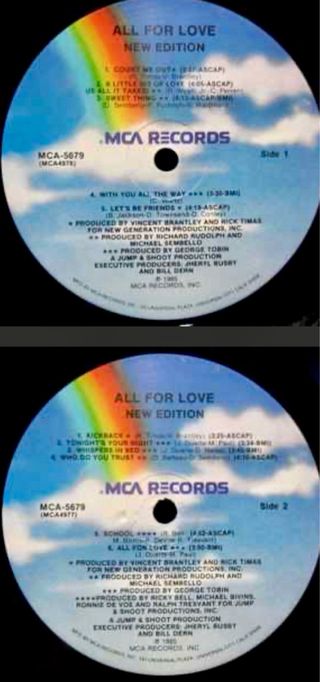 Vinilo New Edition - All For Love