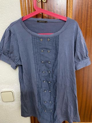 Chaqueta ante Bimba y Lola + Blusa + Bolso