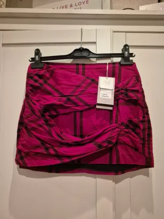 Falda Zara Tartán Roja