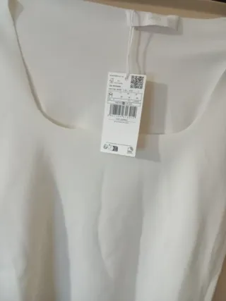 Camiseta Mango Talla M Blanca