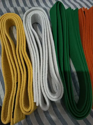 Cinture di Karate (Verde, Arancione, Bianco, Giallo)