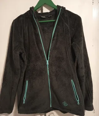 Chaqueta polar Crivit gris y turquesa