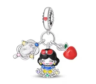 Charm Blancanieves espejo manzana pulsera Pandora