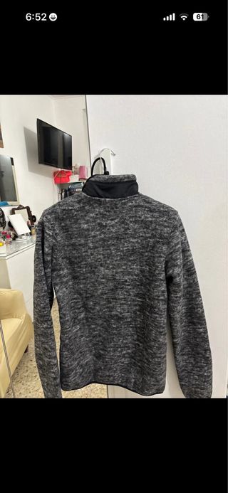 Giubbotto uomo zip fantasia grigio nero