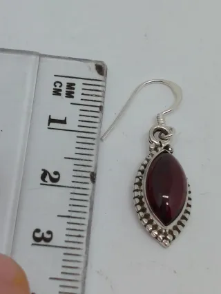 Pendientes Plata Ley 925 y Granate