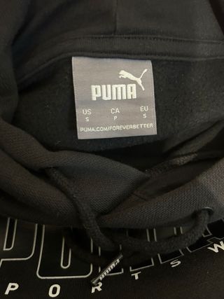 Sudadera Puma Negra Talla S adulto