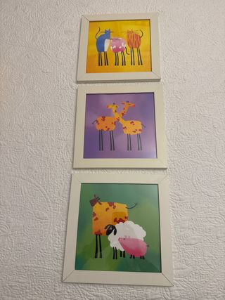 3 Cuadros Decorativos Animales