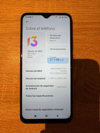 Xiaomi Redmi 9 64GB Negro
