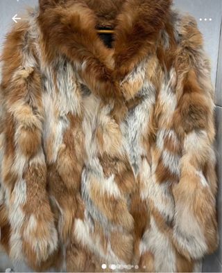 Chaquetón de pelo beige y marrón,precio negociable