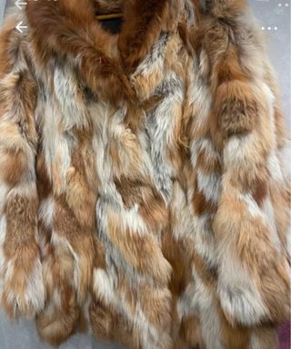 Chaquetón de pelo beige y marrón,precio negociable