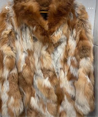 Chaquetón de pelo beige y marrón,precio negociable