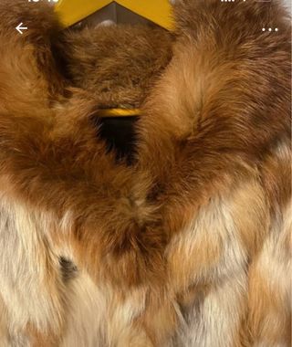 Chaquetón de pelo beige y marrón,precio negociable