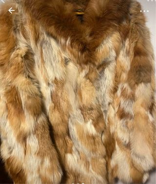 Chaquetón de pelo beige y marrón,precio negociable