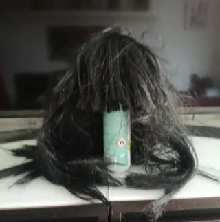 Lote de pelucas negras disfrazes