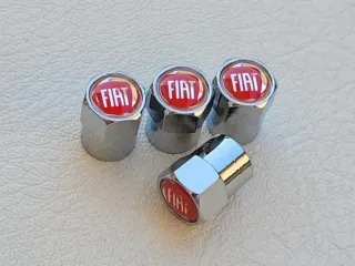 4 Tapones Válvula Fiat Cromados