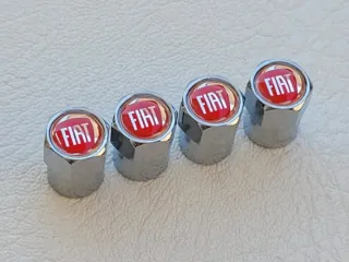 4 Tapones Válvula Fiat Cromados