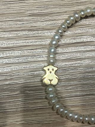 Pulsera Tous Oso Oro 18kts Perlas Cultivadas