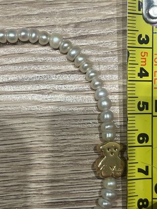 Pulsera Tous Oso Oro 18kts Perlas Cultivadas