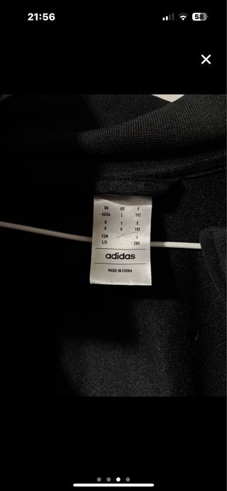 Chaqueta Adidas Negra con Rayas Blancas