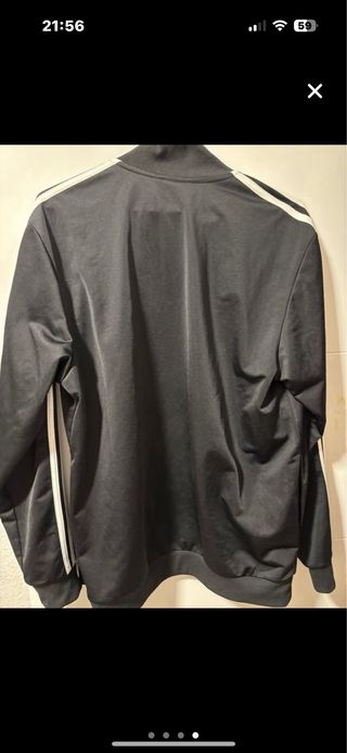 Chaqueta Adidas Negra con Rayas Blancas