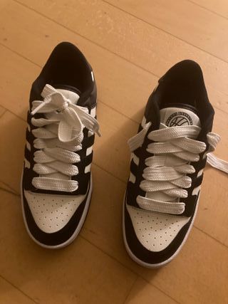 Zapatillas Adidas Rapid Court Low J Negro y Blanco