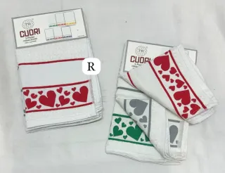 Set 3 Strofinacci Cuori TR Cotone