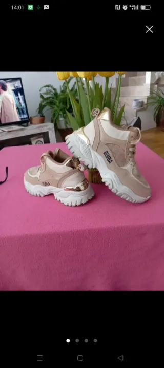 Zapatillas Bimba y Lola Beige/Oro Talla 38
