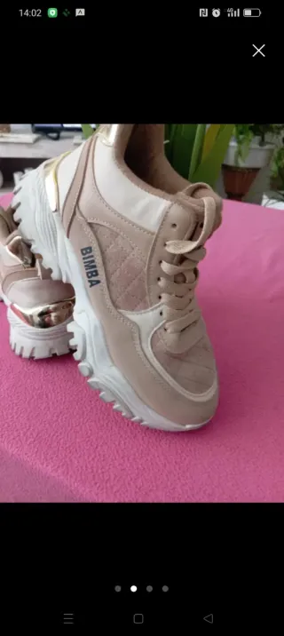 Zapatillas Bimba y Lola Beige/Oro Talla 38