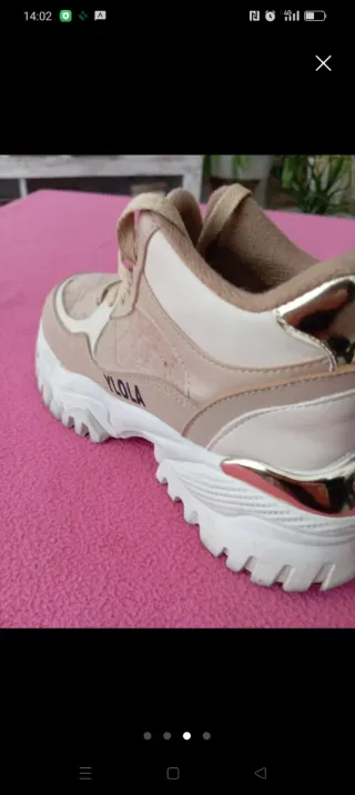 Zapatillas Bimba y Lola Beige/Oro Talla 38