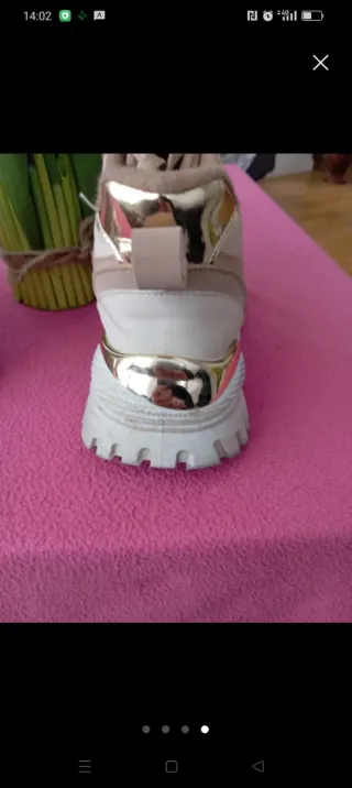 Zapatillas Bimba y Lola Beige/Oro Talla 38