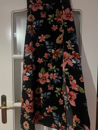 Falda larga estampada floral