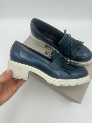 Mocassini Hogan donna blu/petrolio