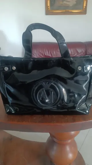 Borsa Armani Jeans vernice nera