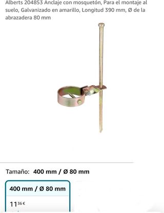 Alberts 204853 Anclaje con mosquetón