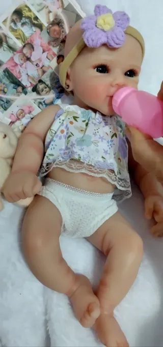 Bebé Reborn Silicona Completa 33-34 cm. QUEDAN DOS
