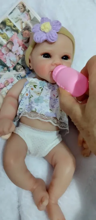 Bebé Reborn Silicona Completa 33-34 cm. QUEDAN DOS