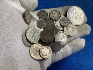 100 GRAMOS DE MONEDAS PLATA DEL MUNDO