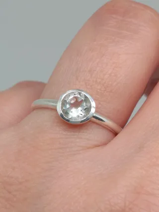 Anillo Plata 925 y Prasiolita